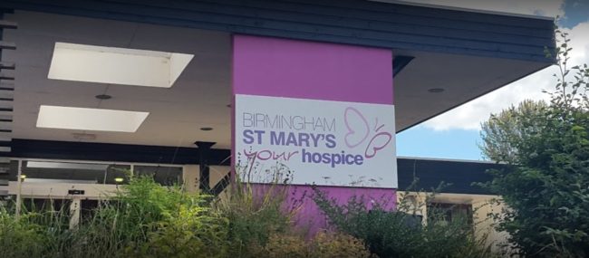 our donation to birmingham st mary’s hospice