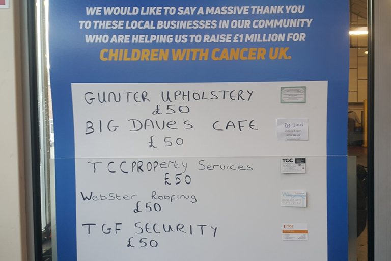 tgf security help raise £1 million for children with cancer uk